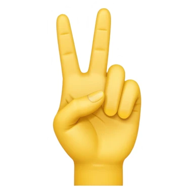 raised hand (stop gesture) but one finger up four finger down) yellow emoji style  sticker