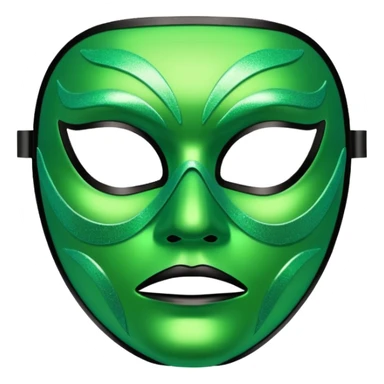 glitter green toxic mask sticker