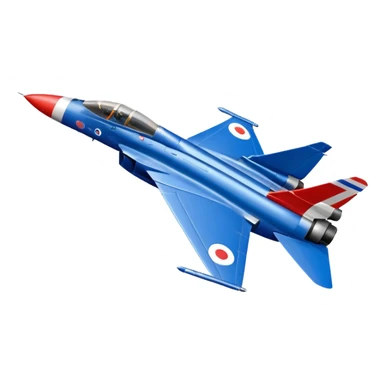 the french mirage fighter jet, and in the background the french flag sticker