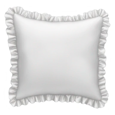 White satin ruffled pillow  sticker