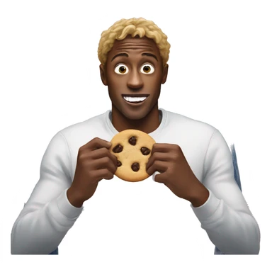dog eating cookie while watching ksi and logan paul sticker