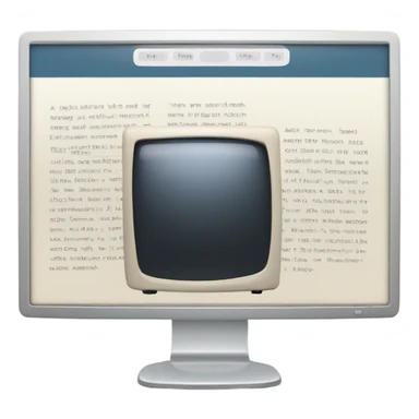 computer display with book sticker