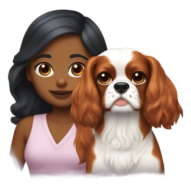 Girl white skin with tri color cavalier sticker