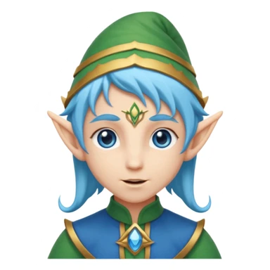 elf with bright hair and blue eyes sticker