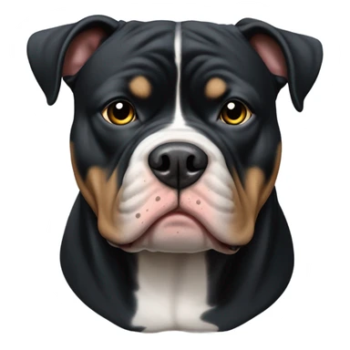 99% Black American Bully with crooked eyes sticker