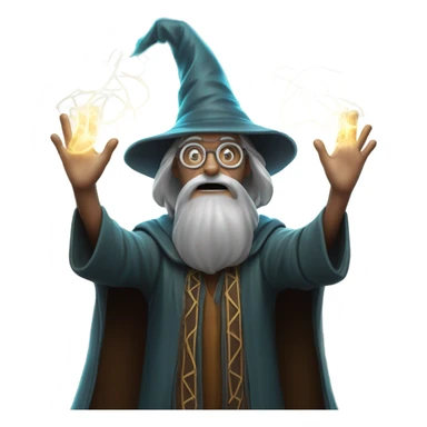Wizard doing spell on lungs sticker