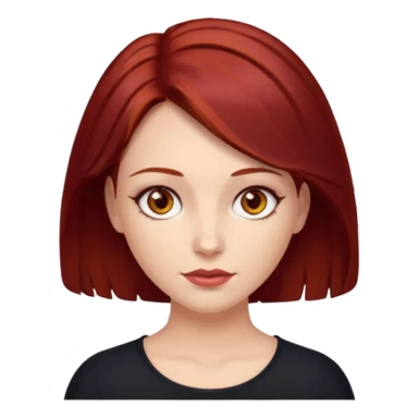 Westie with dark red hair and hazel eye woman sticker