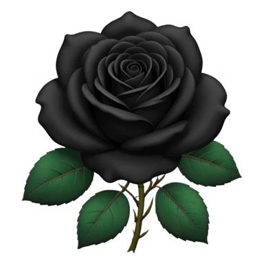 black rose, without green leaves, just flower sticker