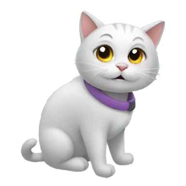 Cat at the gym sticker