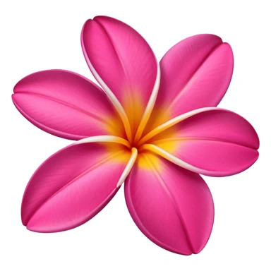 frangipani flower hot pink sticker