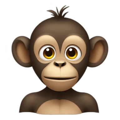monkey stopping its ears sticker