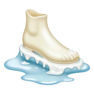Foot covered in white liquid  sticker