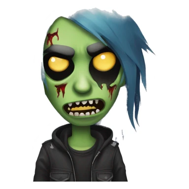 emo zombie rockstar demon sticker