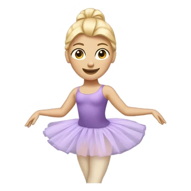 blonde ballerina wearing purple tutu sticker