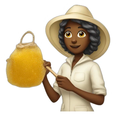 beekeeper black lady sticker