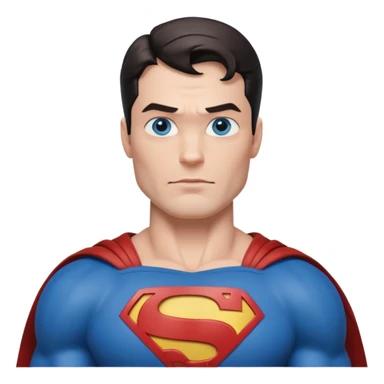 Superman with blue eyes sticker