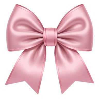 light pink ribbon bow sticker
