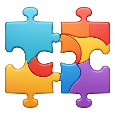 two puzzle pieces that do not fit together sticker
