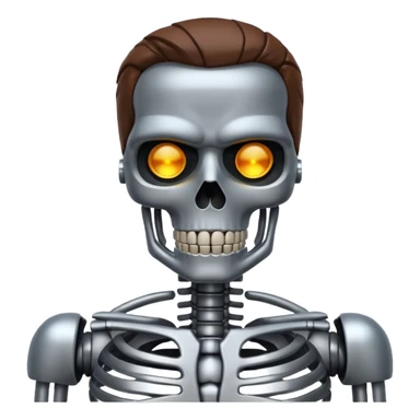 Terminator with metal skeleton sticker