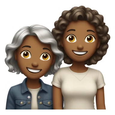 happy girls sharing a moment sticker