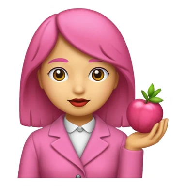 chica rosa pensando sticker