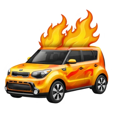 Kia soul on fire sticker