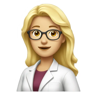 science women with blond hair sticker