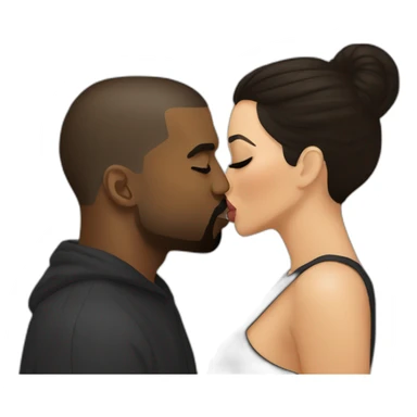 kanye west kissing kim kardashian sticker