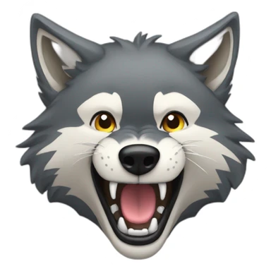 female wolf growling sticker