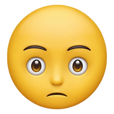 emoji with *NO* eyebrows staring into your soul  sticker