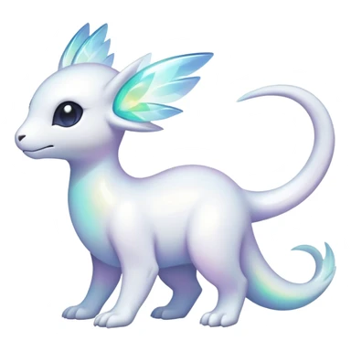  Iridescent white pale light fakemon-creature  sticker