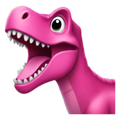 Pink dinosaur with big teeth sticker