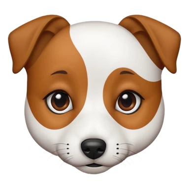 Chien jack Russel blanc avec deux tache marron sur ses yeux et dort ! sticker