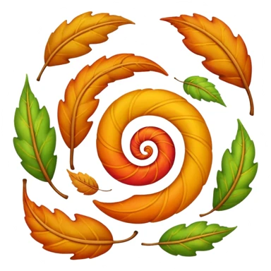 Leaves blowing in the wind sticker