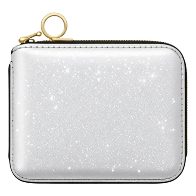 glitter white wallet sticker