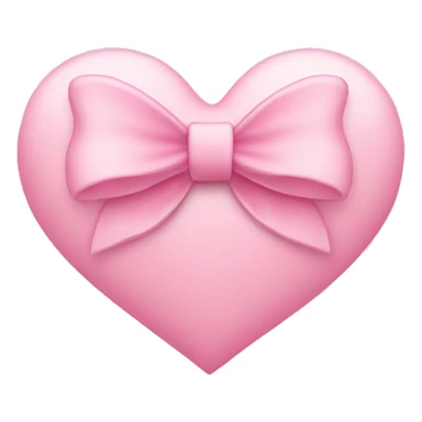 light pink heart with a bow sticker