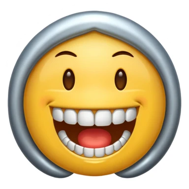 😬 emoji but make the teeth silver couloured sticker