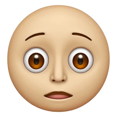 Make me a circle face with lines as eyes, 2 line nose to the right, and a squiggle mouth  sticker