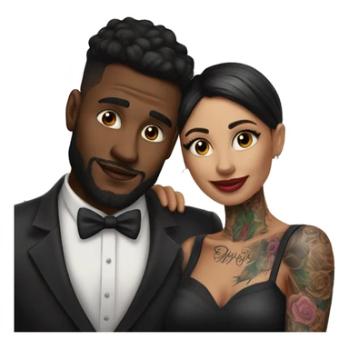 Romantic movie theater date for beautiful tattooed couple sticker