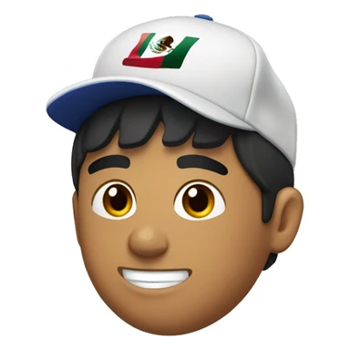 Mexican teen guy in basball cap sticker