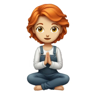 kneeling redhead girl sticker
