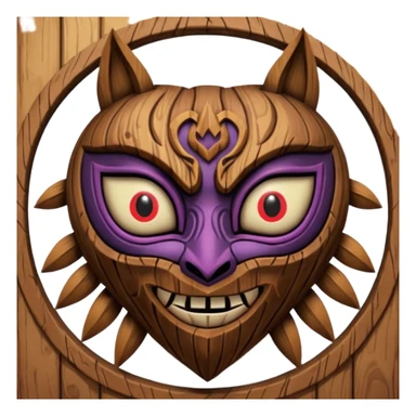 majoras mask mixed with the questioning face sticker