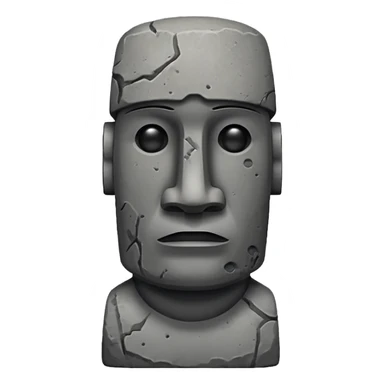 Moai statue sticker