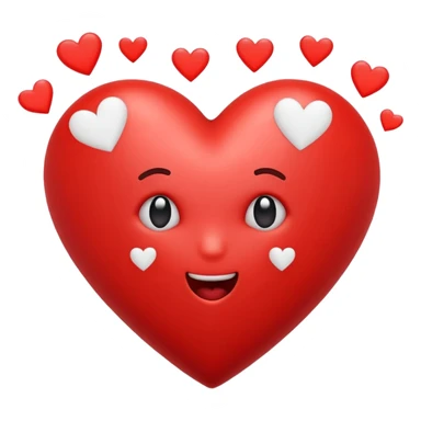 heart with warning signs and exclamation marks around it, representing dangers of love bombing emoji sticker