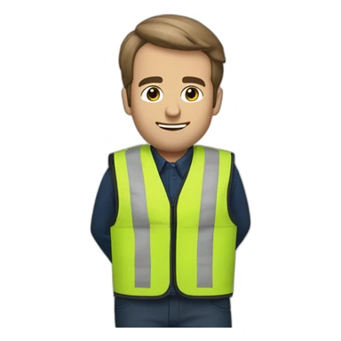 Macron gilet qui brûle une poubelle sticker