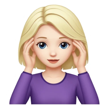 Girl fingering sticker