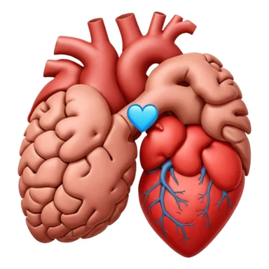 brain heart sticker