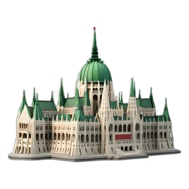 hungarian parliament building sticker
