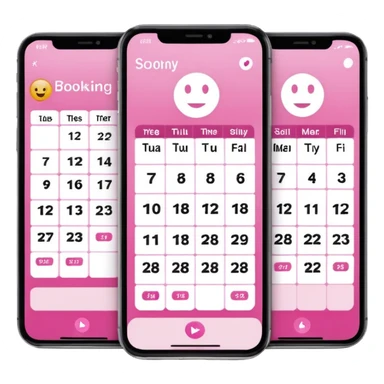 online booking schedule (pink) sticker