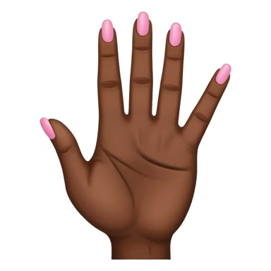 Black hand with middle and index finger crossed with pinky up sticker